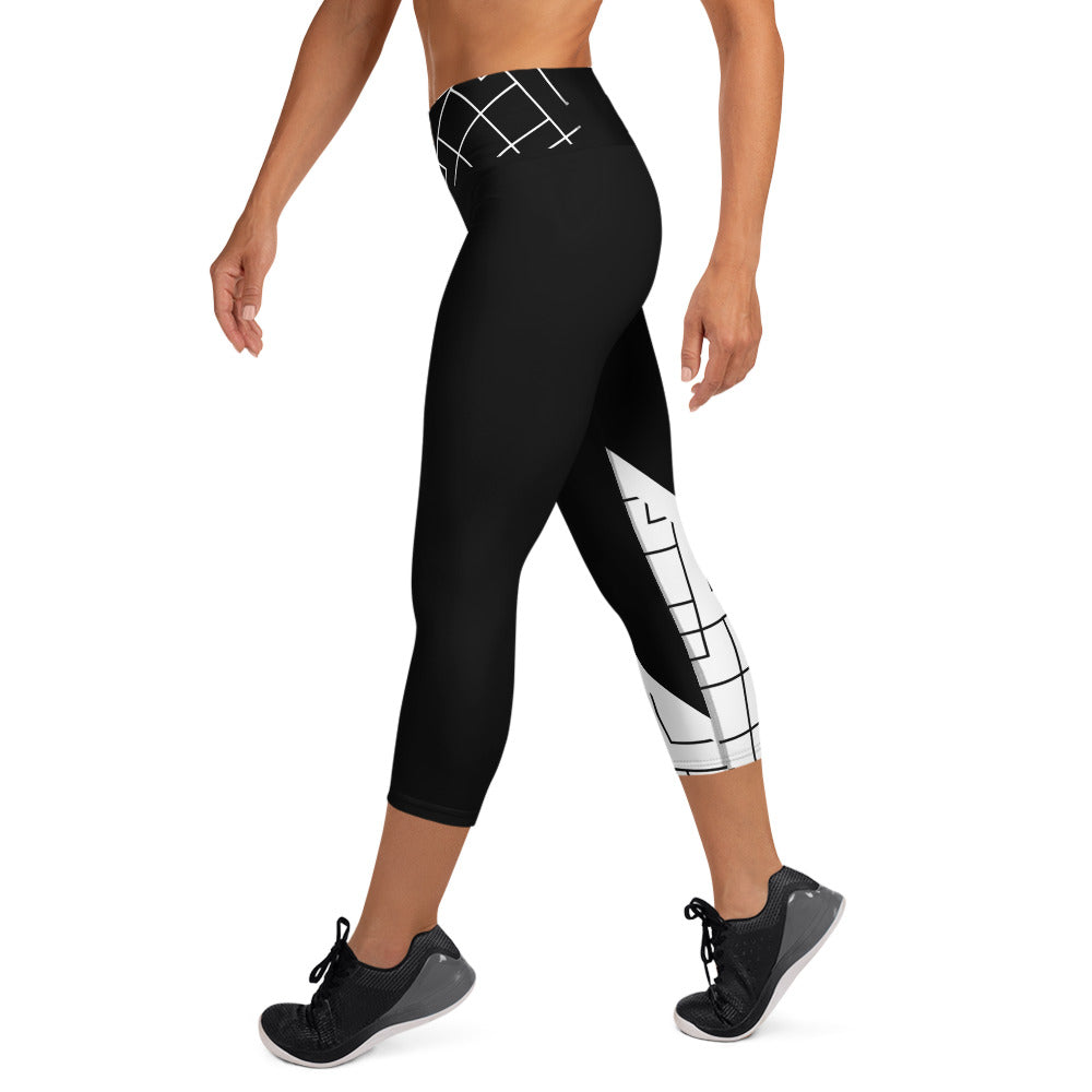 Lisa - BW - Pickleball Capri Leggings by Dizzy Pickle