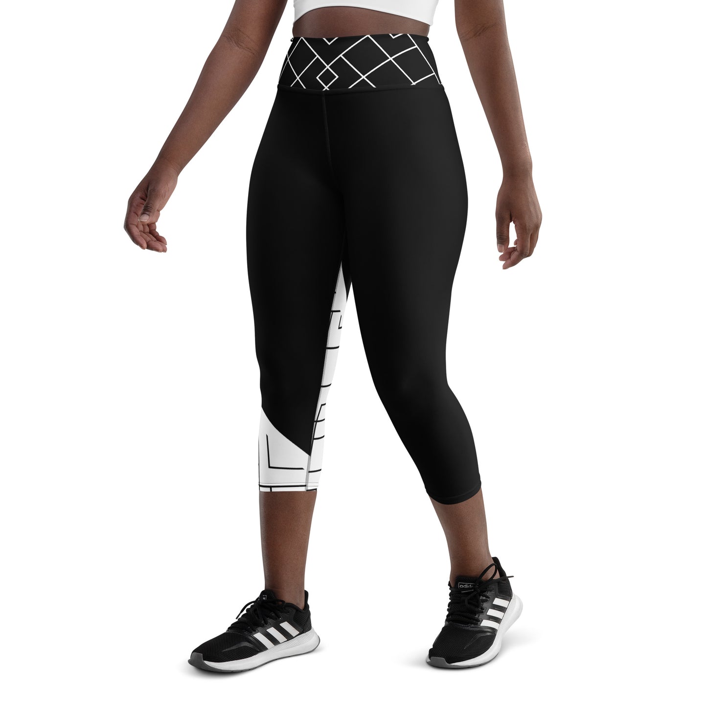 Lisa - BW - Pickleball Capri Leggings by Dizzy Pickle