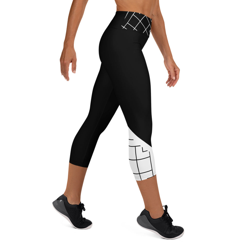 Lisa - BW - Pickleball Capri Leggings by Dizzy Pickle