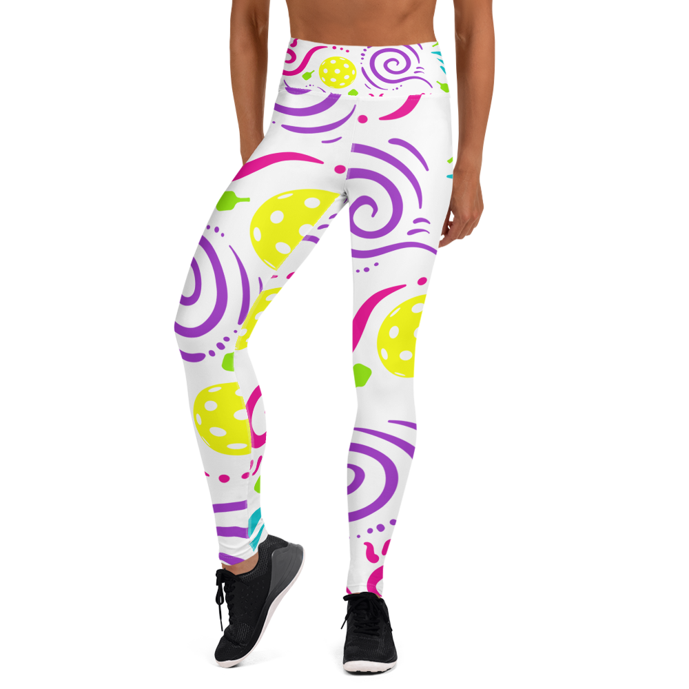 Dizzy Pickle It's Swell White Women's Pickleball Ankle Length Leggings