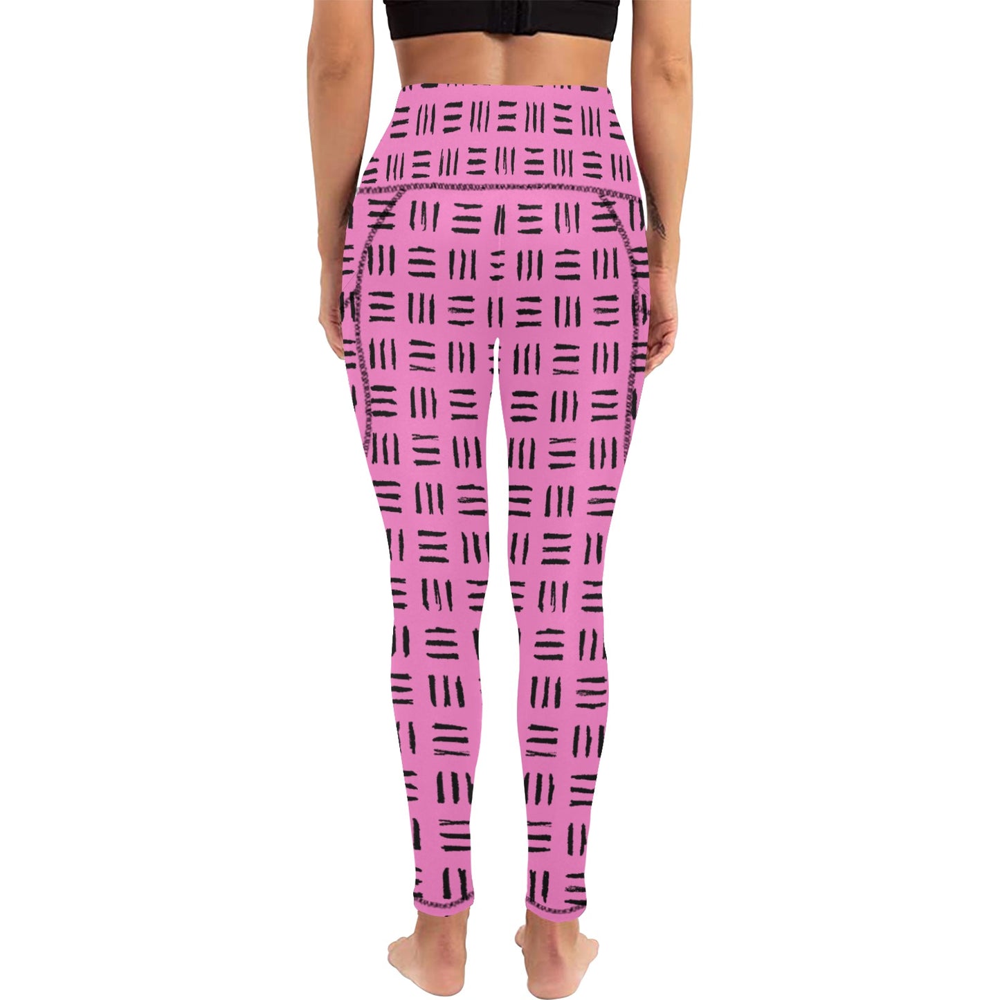 Dizzy Pickle Coming Up Daisies BP Weave Women's Pickleball Performance Leggings (Ankle Length, High-Waisted, & Two Side Pockets)