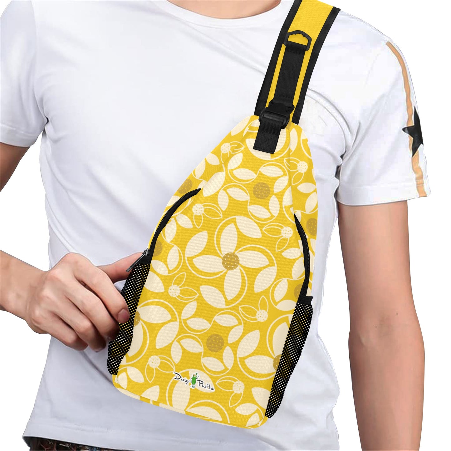 Dizzy Pickle Beth Gold Pickleball Grab-N-Go Crossbody Casual Chest Bag