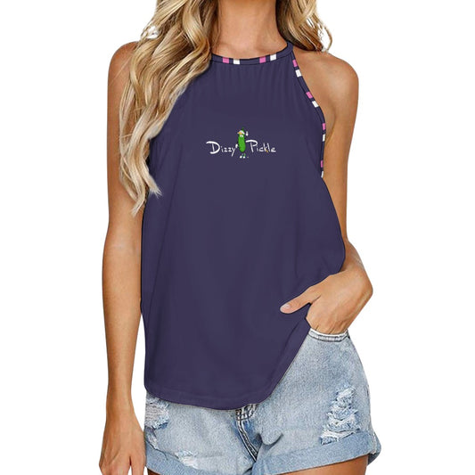 Dizzy Pickle Coming Up Daisies PP Plum Women's Pickleball Crew Neck Vest