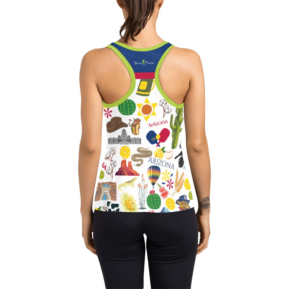 Dizzy Pickle Arizona Women's Fitted Pickleball Racerback Tank Top