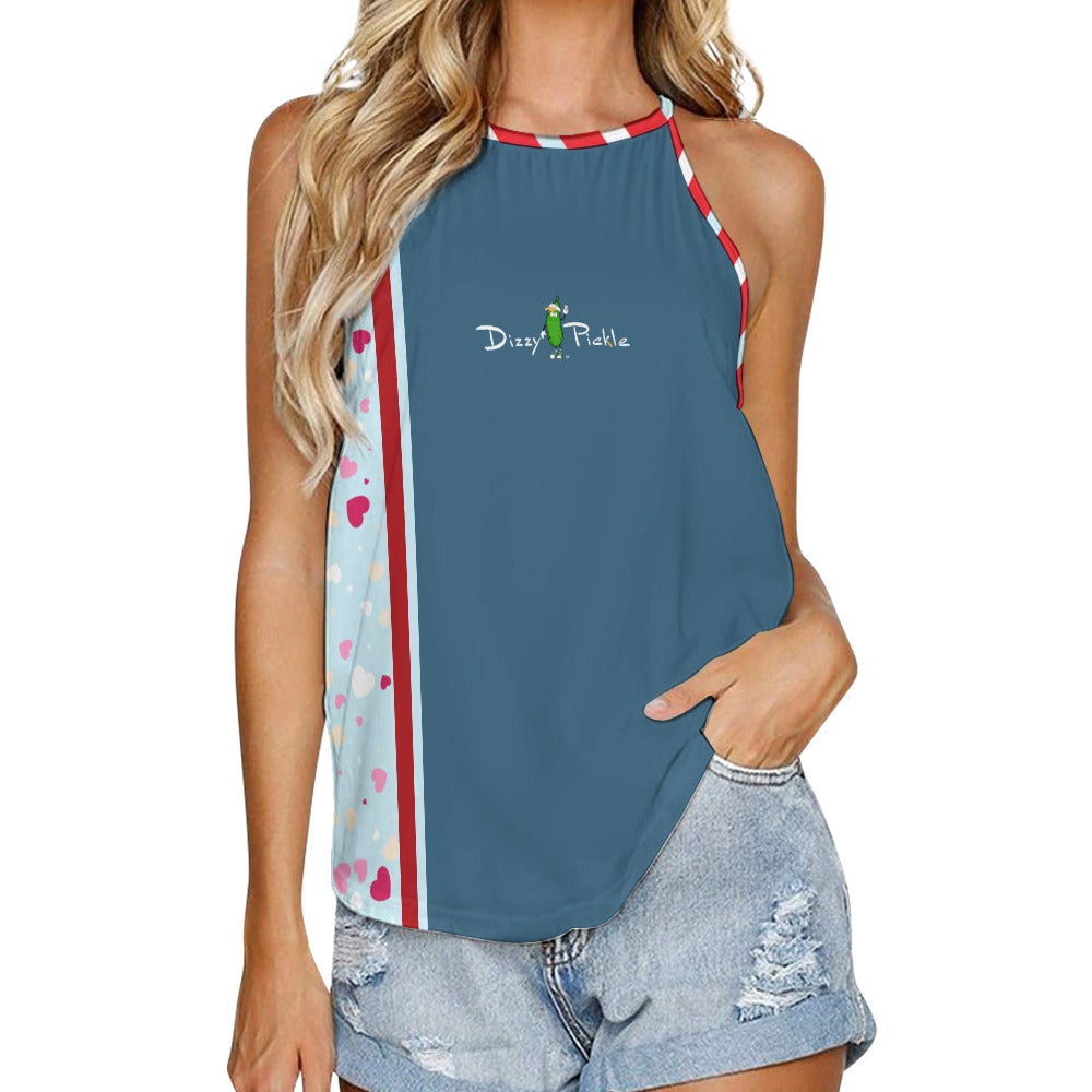 Dizzy Pickle Be Mine Hearts Women's Pickleball Crew Neck Vest