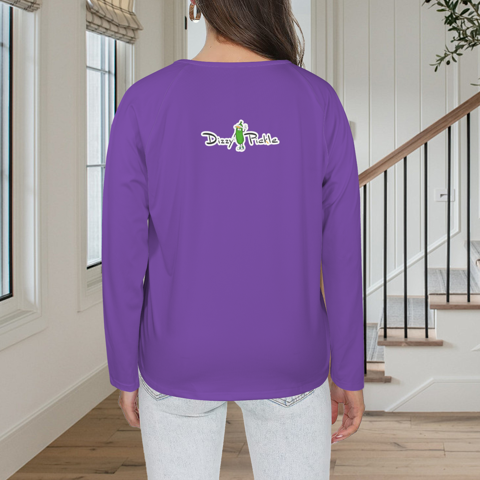 Three Button Long Sleeve Purple
