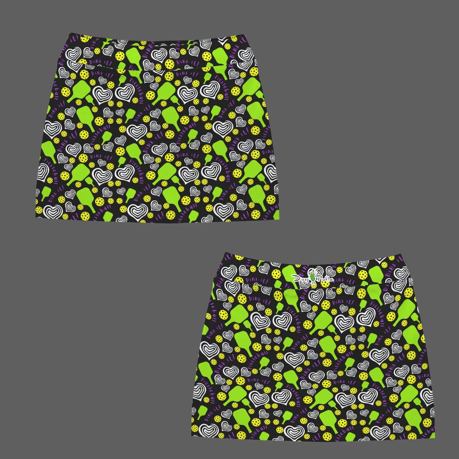 Dinking Diva Hearts black mini