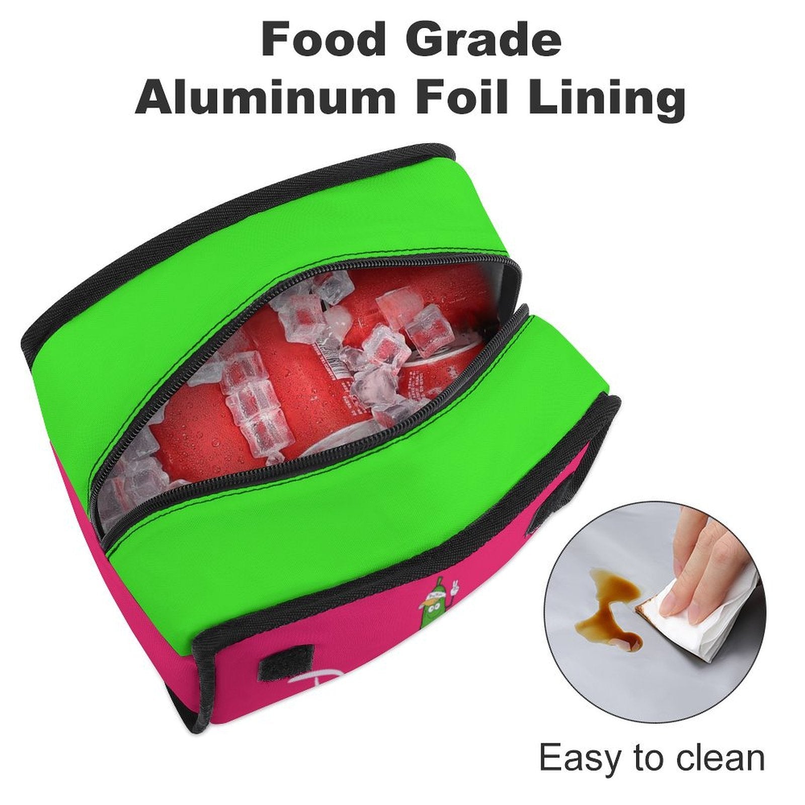 Custom Flip Top Insulated Lunch Bag Thermal Cooler Tote With Handle