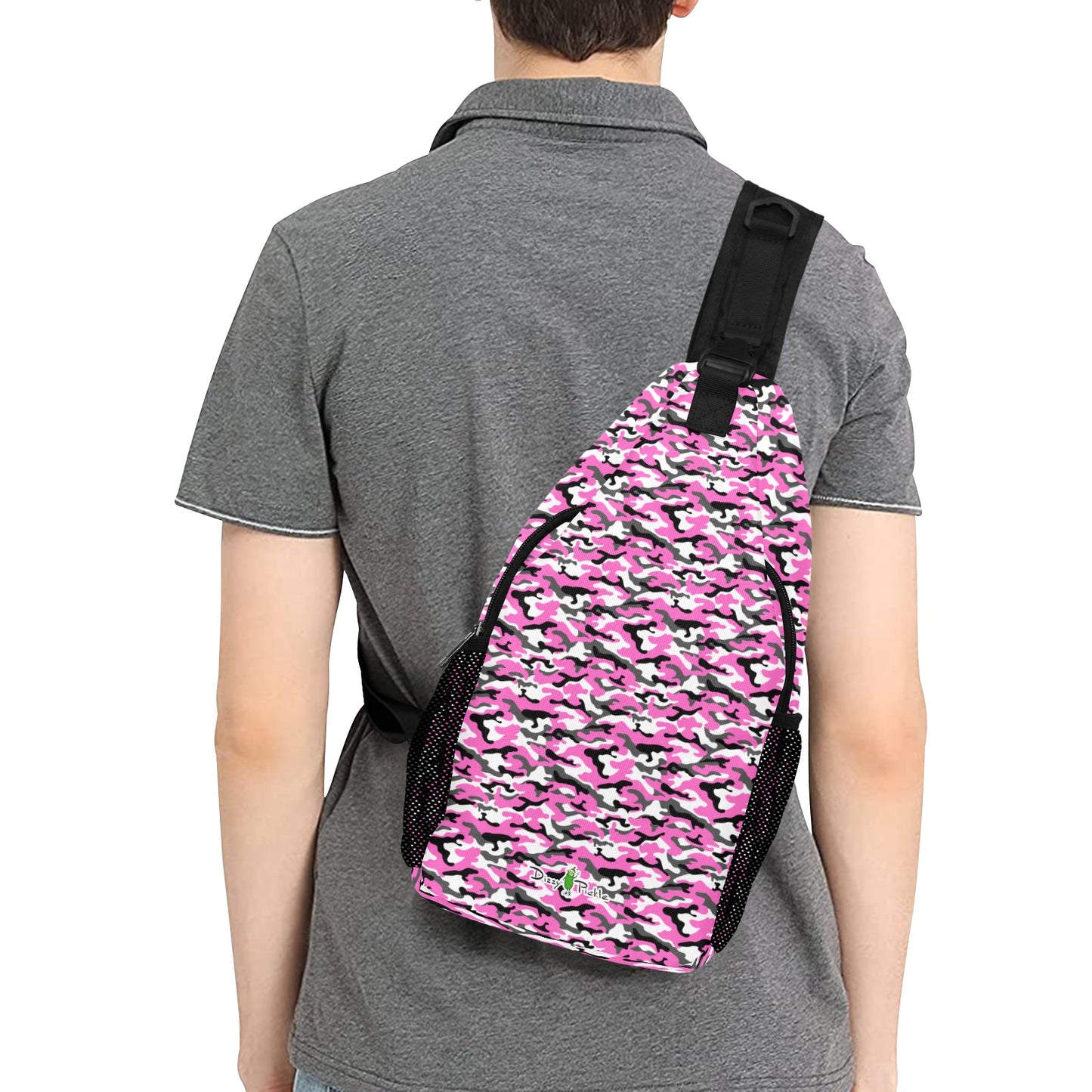 Dizzy Pickle Jan Pink Pickleball Grab-N-Go Crossbody Casual Chest Bag