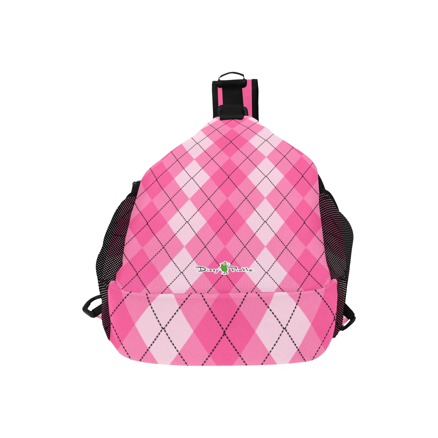 Dizzy Pickle Ashley Argyle Pink Pickleball Grab-N-Go Crossbody Casual Chest Bag