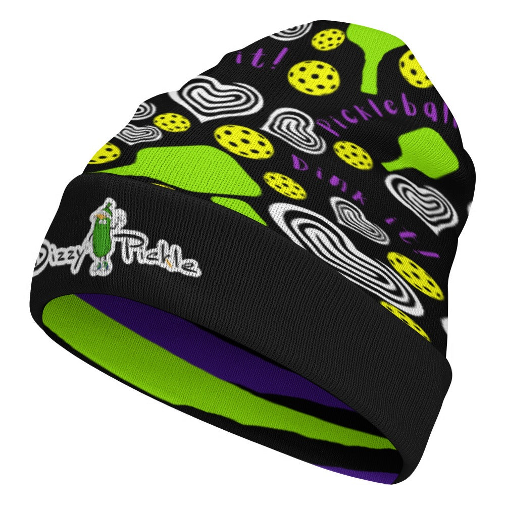 Dizzy Pickle Dinking Diva Hearts BG One-Size Knitted Beanie