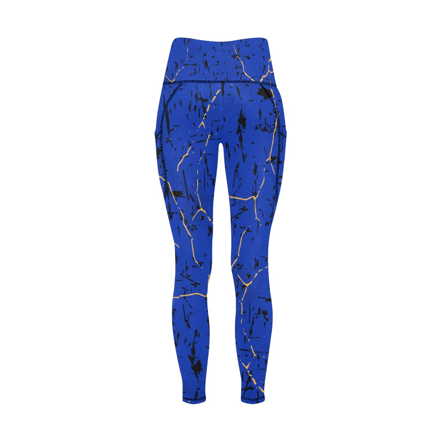 Dizzy Pickle Lynne Blue Women's Pickleball Performance Leggings (Ankle Length, High-Waisted, & Two Side Pockets)