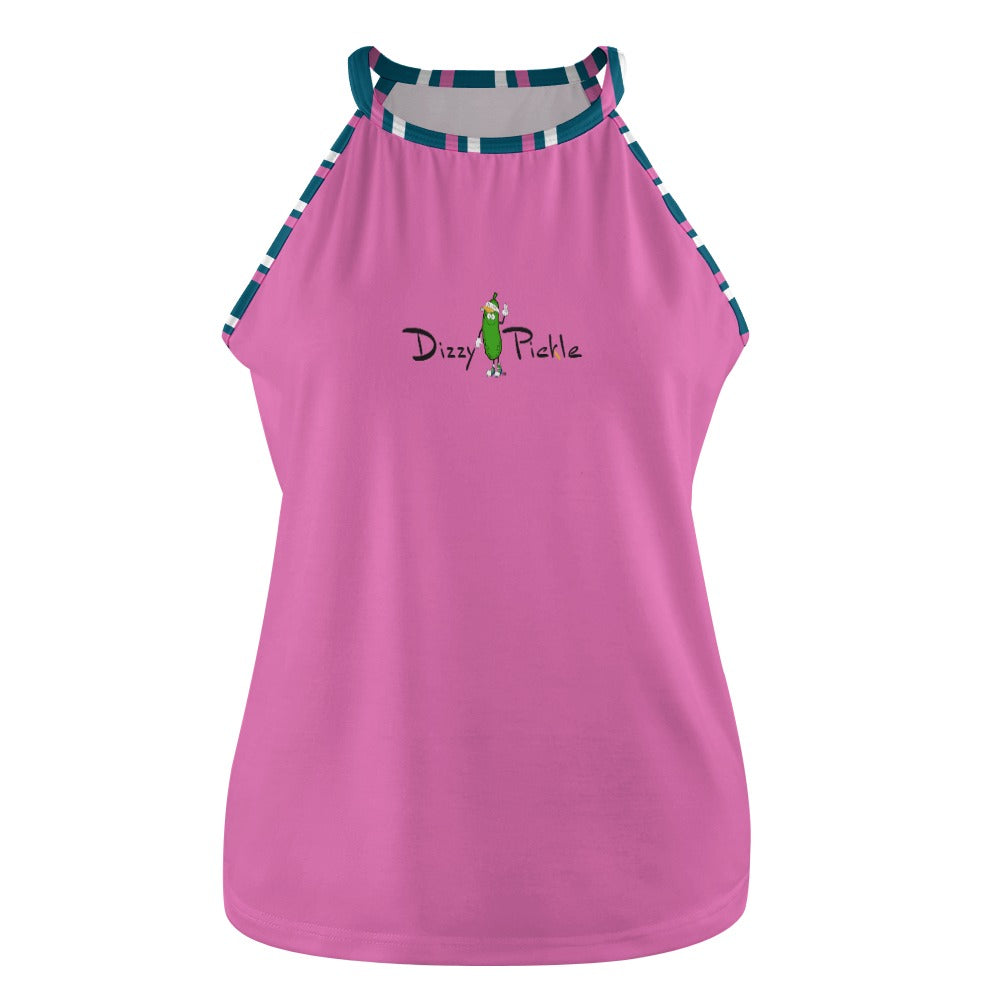 Dizzy Pickle Coming Up Daisies TP Pink Women's Pickleball Crew Neck Vest