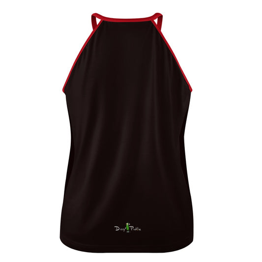 Dizzy Pickle Lynne Red_Black Women's Pickleball Crew Neck Vest