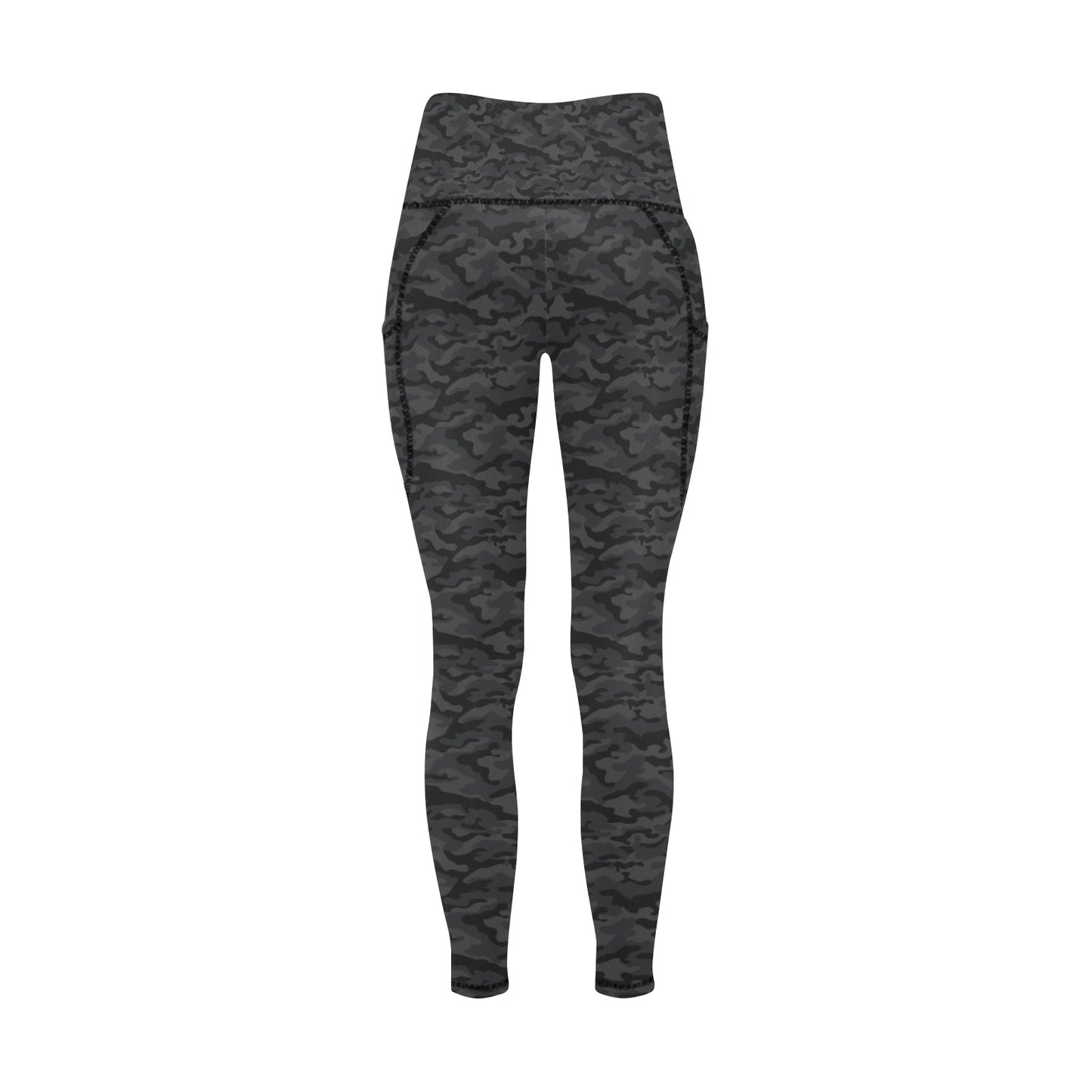 Dizzy Pickle Jan Black_Gray Women's Pickleball Performance Leggings (Ankle Length, High-Waisted, & Two Side Pockets)