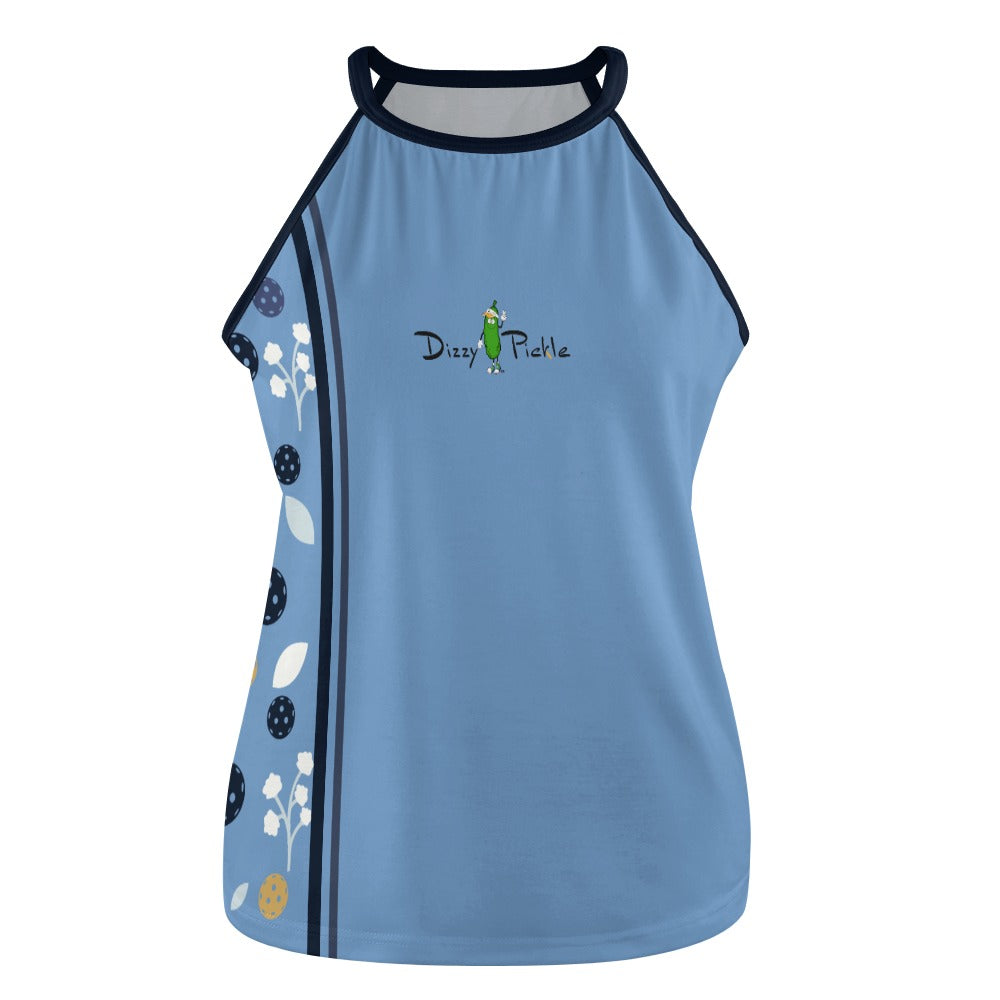 Dizzy Pickle Lesley Light Blue Women's Pickleball Sleeveless Crew Neck Vest Tank Top