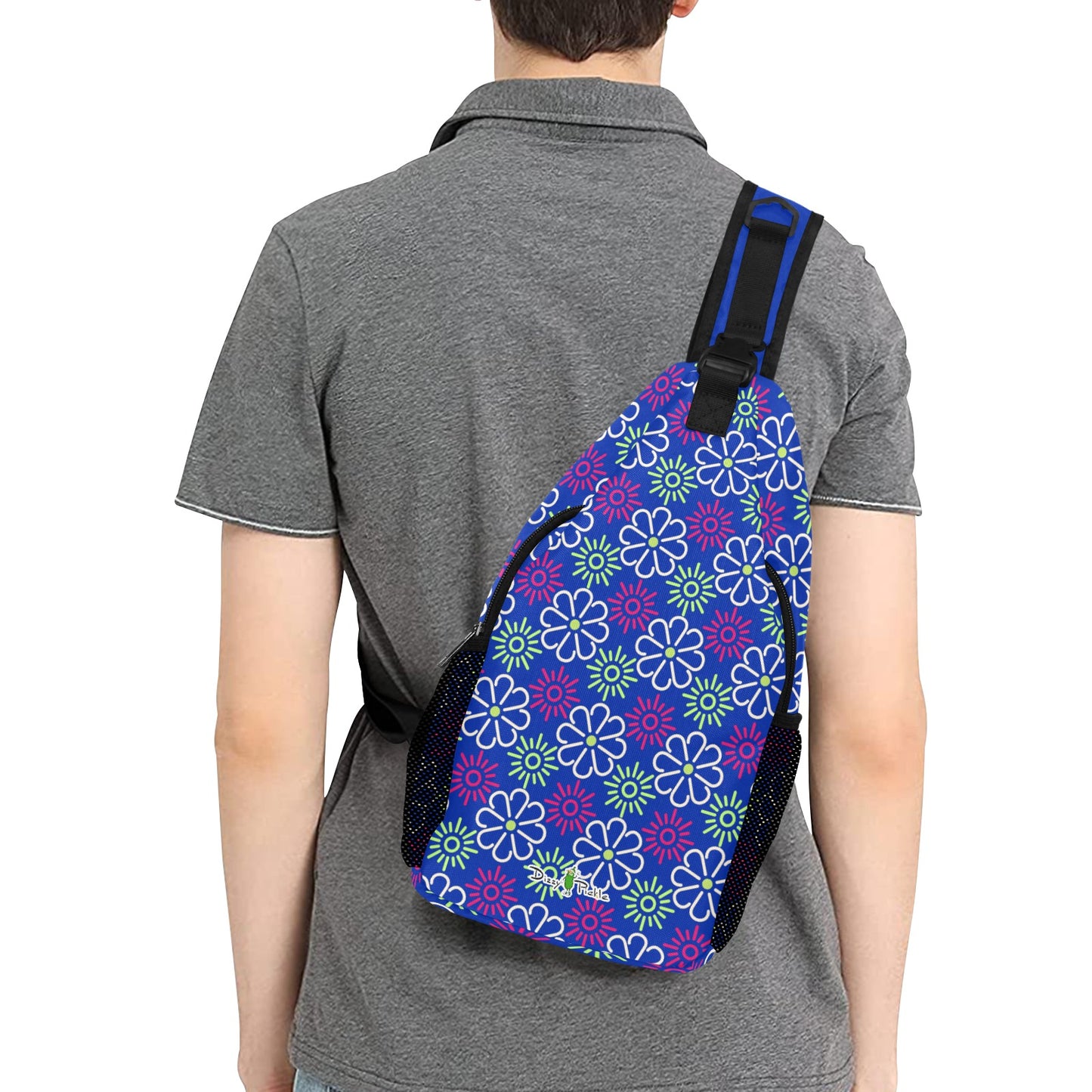 Dizzy Pickle April Blue Pickleball Grab-N-Go Crossbody Casual Chest Bag