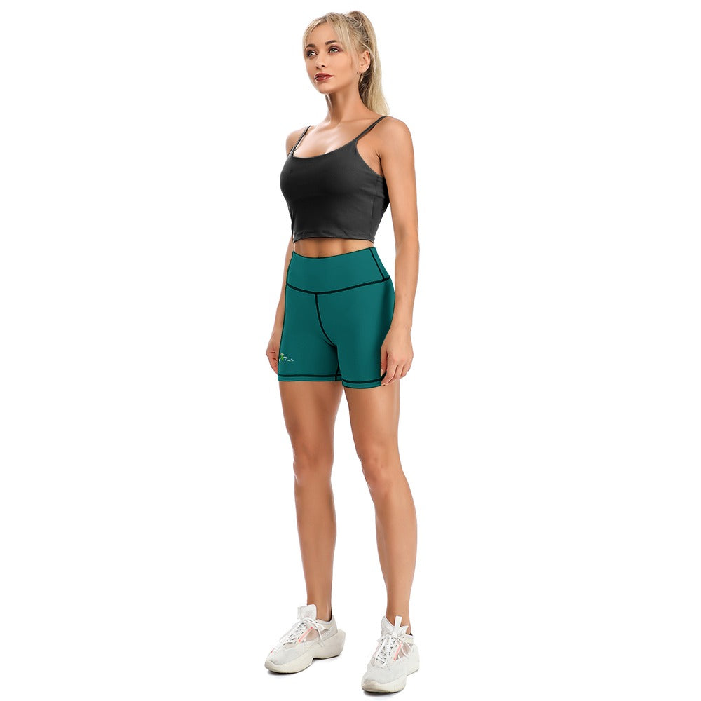 Dizzy Pickle Dark Teal Women's Pickleball Comfortable Skinny Sports Yoga Shorts