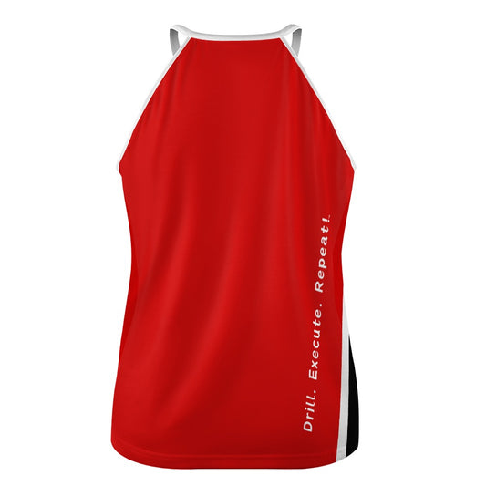 Dizzy Pickle Performance DS Women's Pickleball Sleeveless Crew Neck Vest Red Black