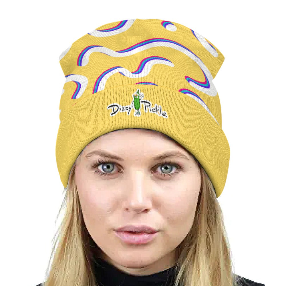 Dizzy Pickle Confetti Yellow One-Size Knitted Beanie