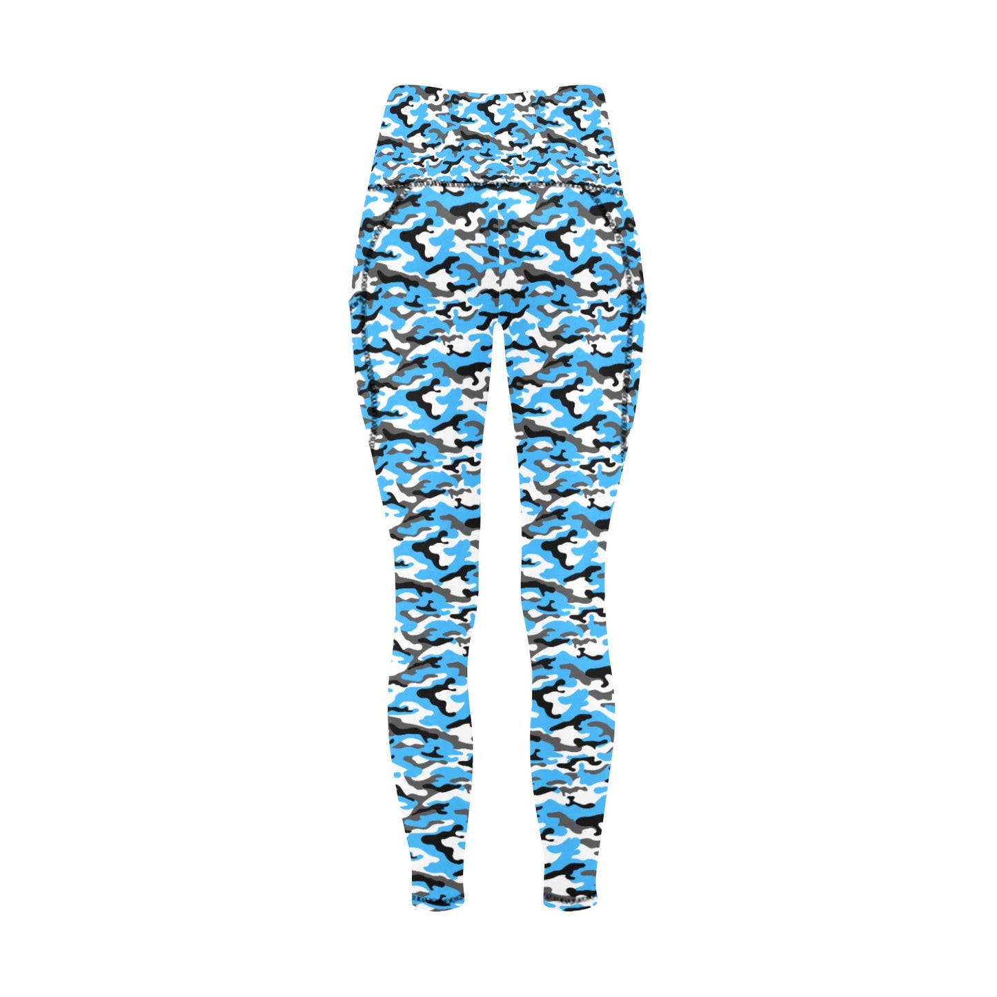 Dizzy Pickle Jan Blue Women's Pickleball Performance Leggings (Ankle Length, High-Waisted, & Two Side Pockets)