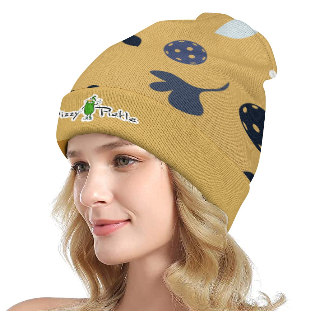 Dizzy Pickle Lesley Gold One-Size Knitted Beanie