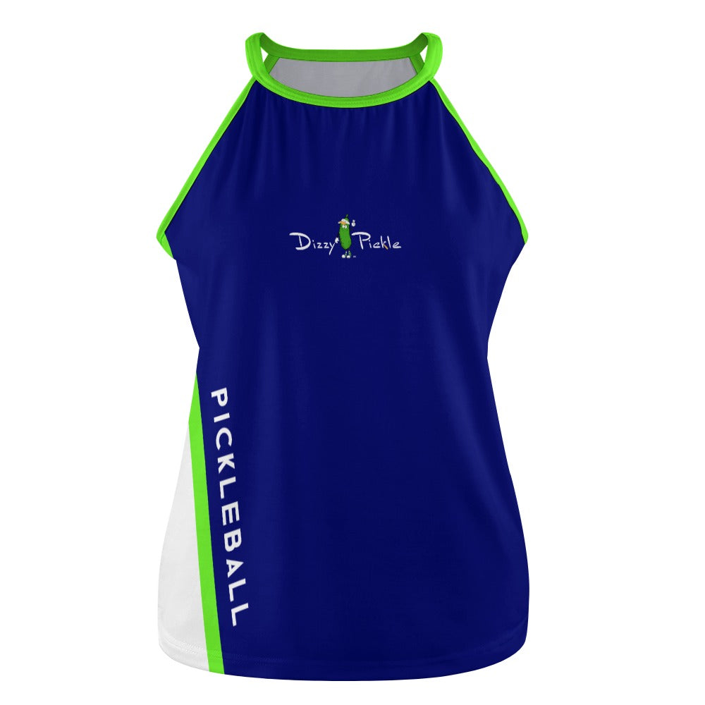 Dizzy Pickle Performance DS Women's Pickleball Sleeveless Crew Neck Vest Blue Green