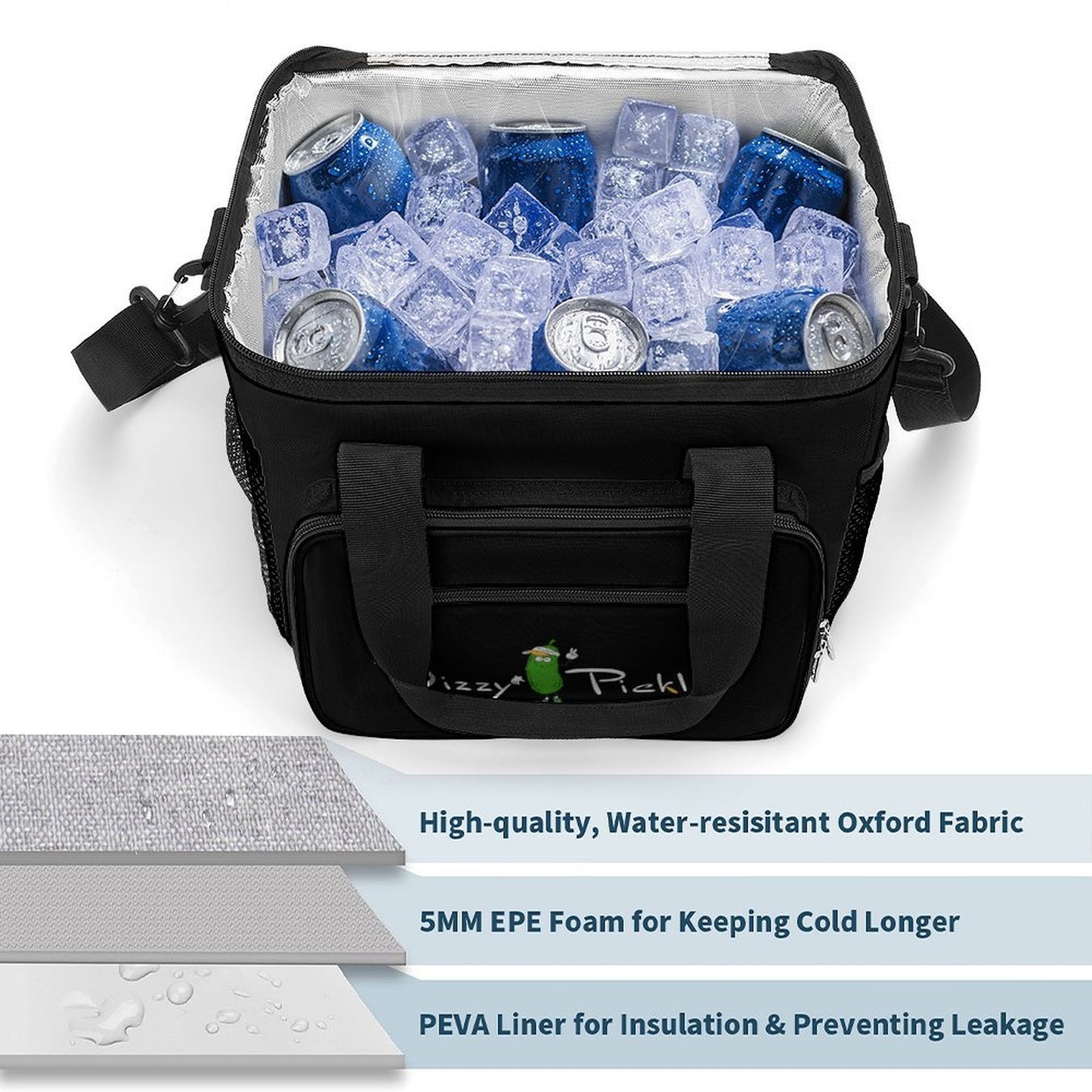 Custom Large Insulated Cooler Bag Thermal Tote With Shoulder