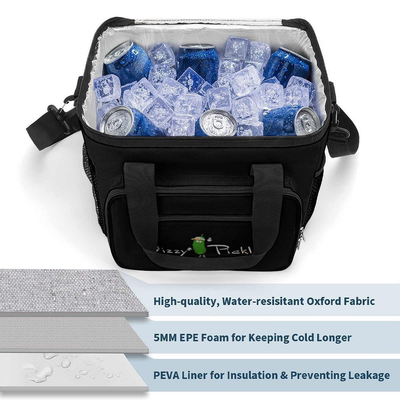 Custom Large Insulated Cooler Bag Thermal Tote With Shoulder