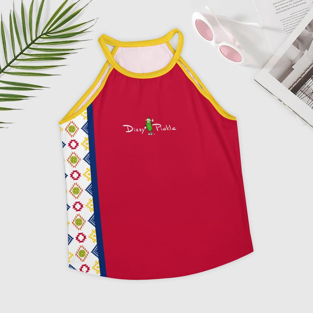 Dizzy Pickle Arizona PP2 Red Women's Pickleball Crew Neck Vest