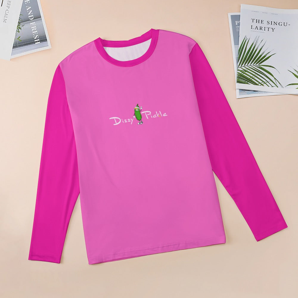 Dizzy Pickle DZY P Classic Pink_Pink Women's Pickleball Stretchable Long Sleeve Shirt