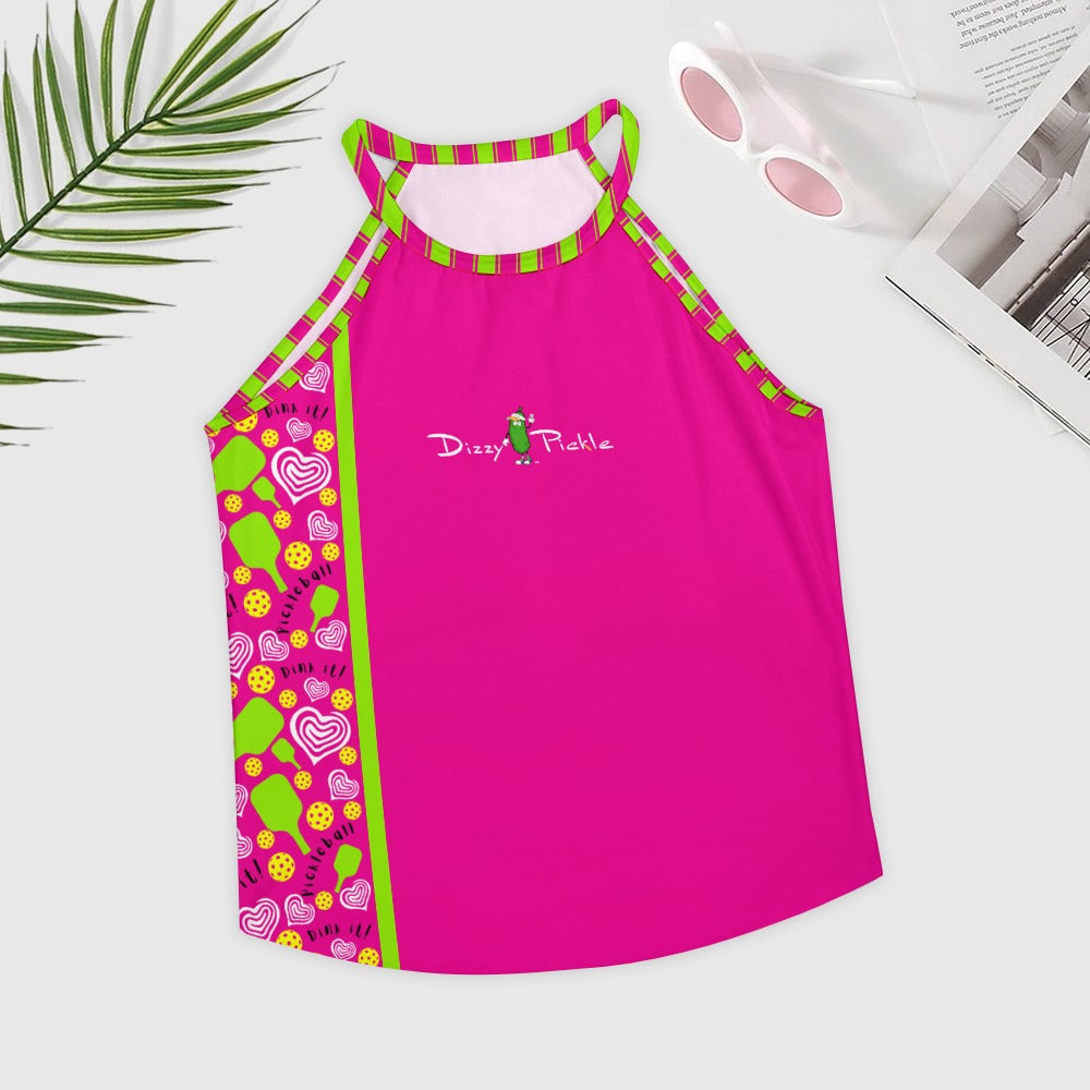 Dizzy Pickle Dinking Diva Hearts PG Women's Pickleball Crew Neck Vest