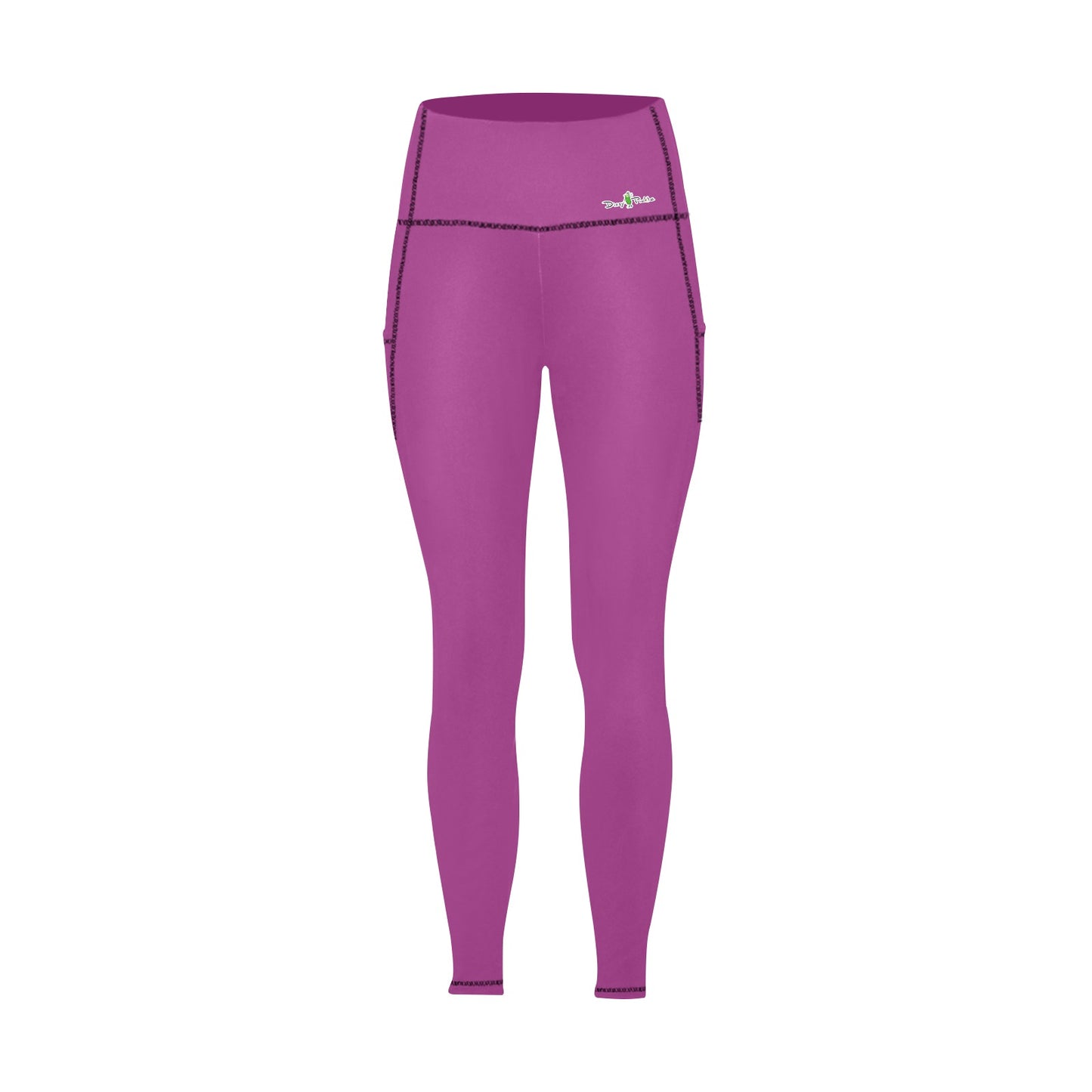 Dizzy Pickle DZY P Classic Magenta Women's Pickleball Performance Leggings (Ankle Length, High-Waisted, & Two Side Pockets)