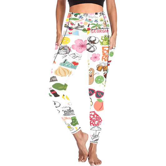 Dizzy Pickle Georgia Women's Pickleball Performance Leggings (Ankle Length, High-Waisted, & Two Side Pockets)