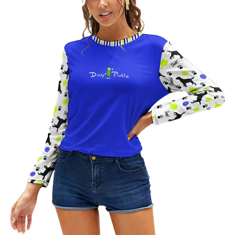 Dizzy Pickle Connie Cobalt Women's Pickleball Stretchable Long Sleeve Shirt