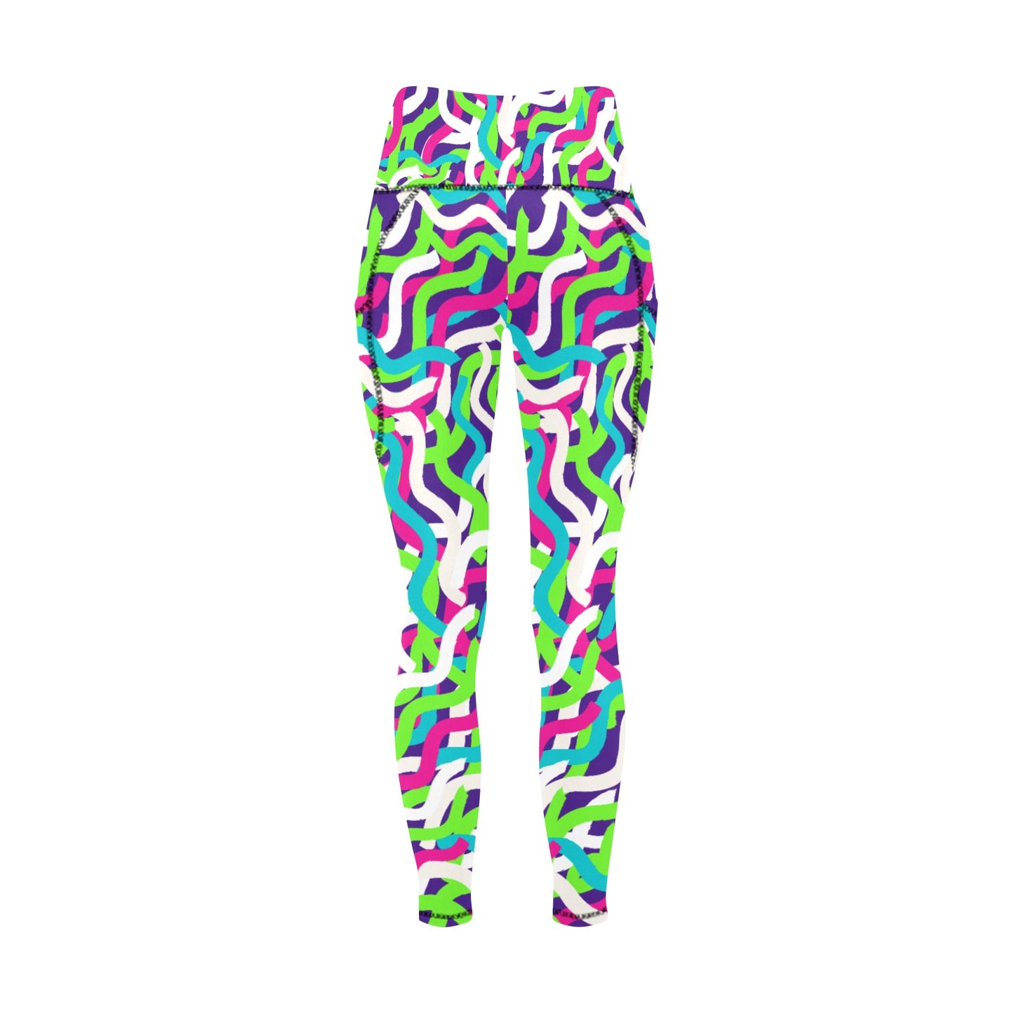 Dizzy Pickle Diana Wiggles Women's Pickleball Performance Leggings (Ankle Length, High-Waisted, & Two Side Pockets)