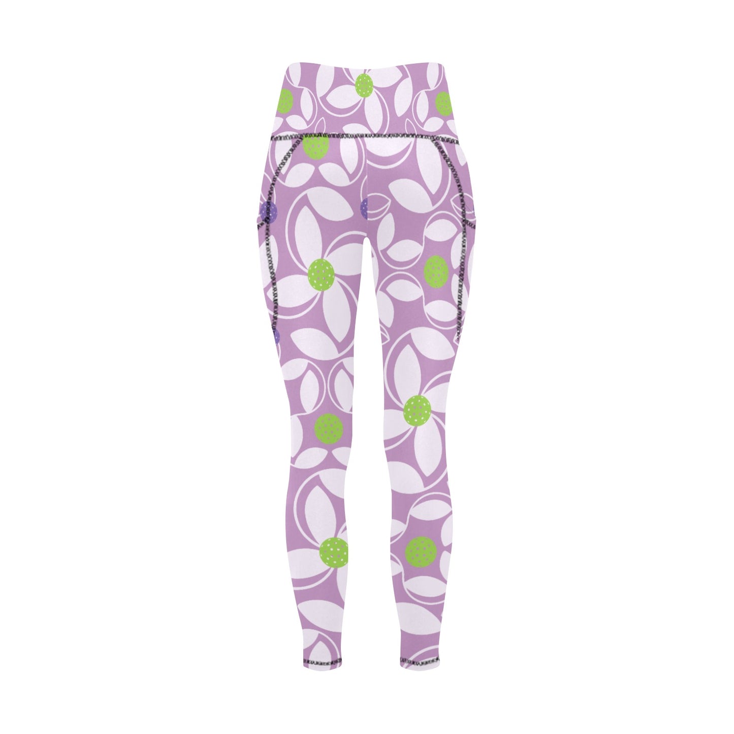 Dizzy Pickle Beth Lavender Women's Pickleball Performance Leggings (Ankle Length, High-Waisted, & Two Side Pockets)