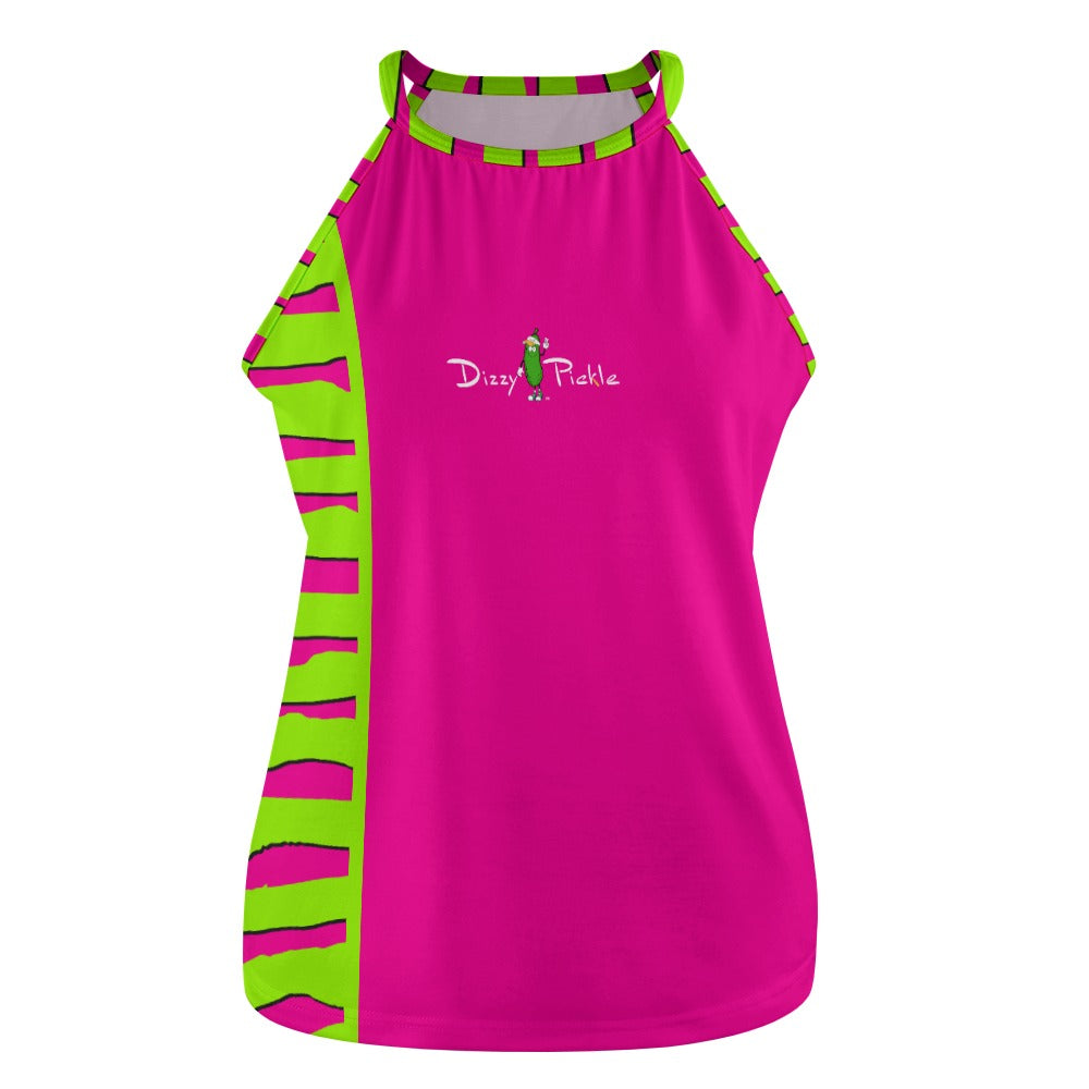 Dizzy Pickle Dinking Diva PG Stripes Women's Pickleball Crew Neck Vest