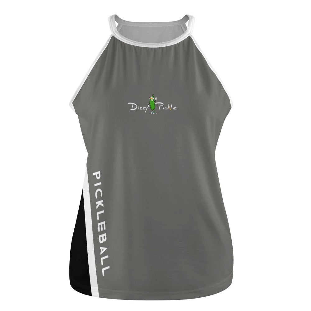 Dizzy Pickle Performance DS Women's Pickleball Sleeveless Crew Neck Vest Gray Black