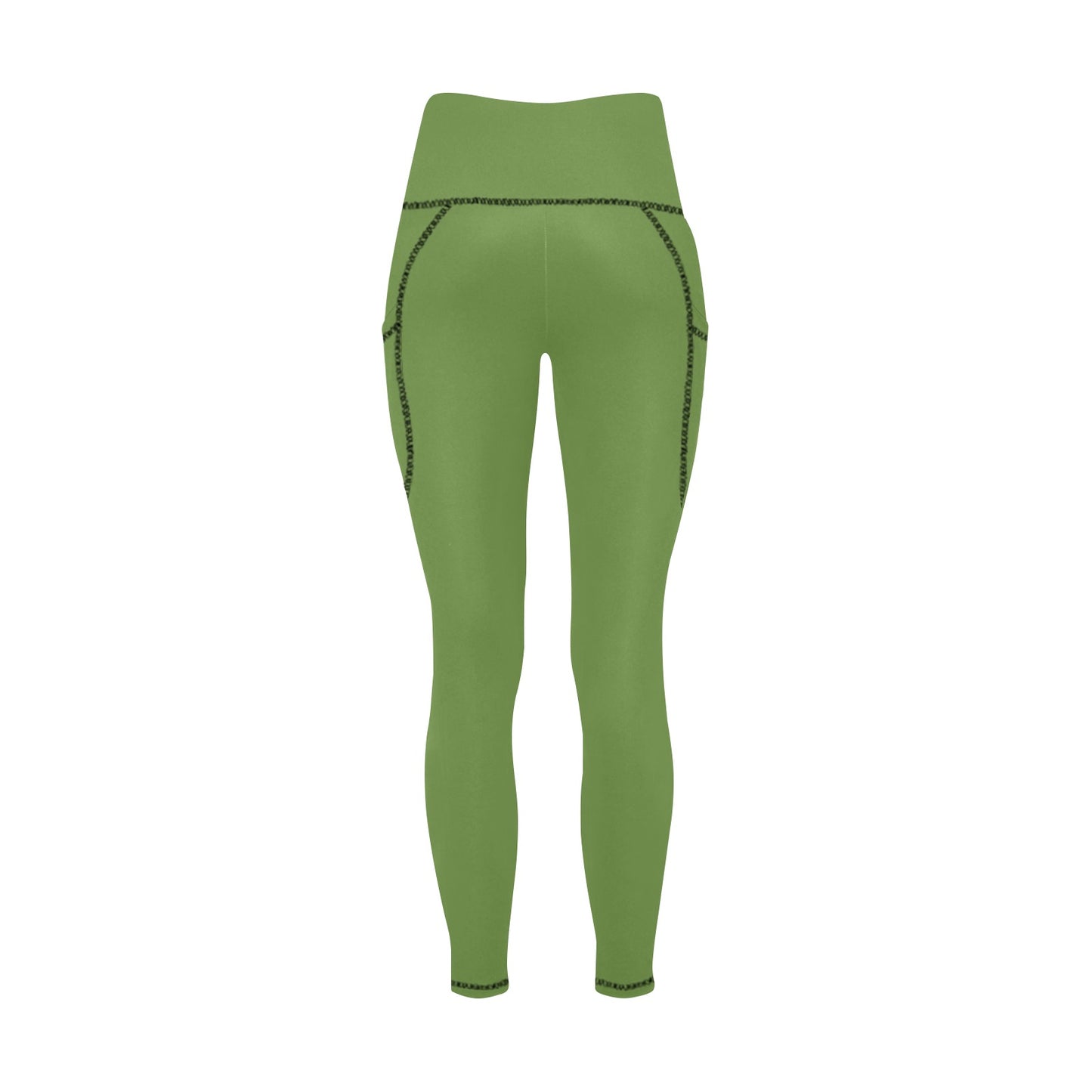 Dizzy Pickle DZY P Classic Fern Green Women's Pickleball Performance Leggings (Ankle Length, High-Waisted, & Two Side Pockets)