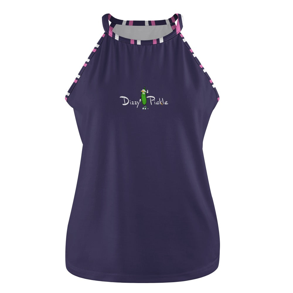 Dizzy Pickle Coming Up Daisies PP Plum Women's Pickleball Crew Neck Vest