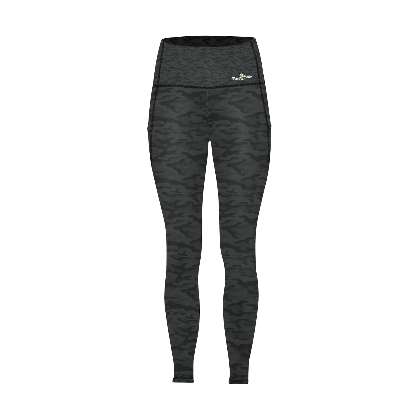 Dizzy Pickle Jan Black_Midnight Women's Pickleball Performance Leggings (Ankle Length, High-Waisted, & Two Side Pockets)