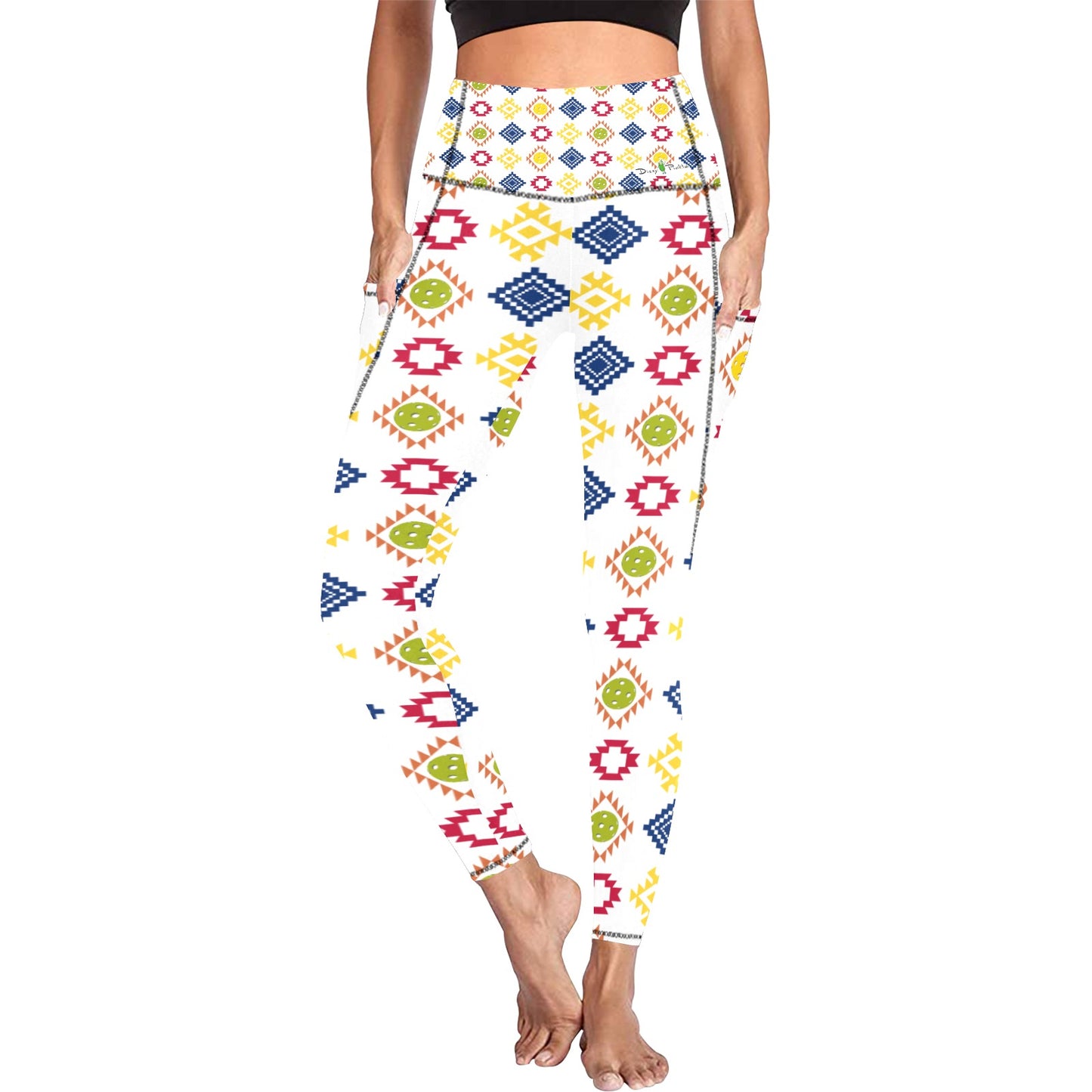 Dizzy Pickle Arizona PP2 Women's Pickleball Performance Leggings (Ankle Length, High-Waisted, & Two Side Pockets)