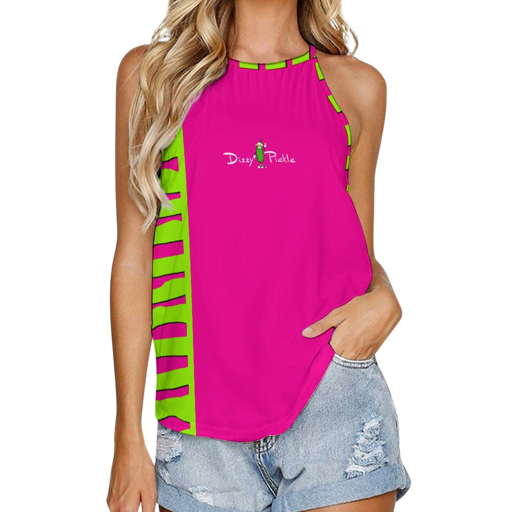 Dizzy Pickle Dinking Diva PG Stripes Women's Pickleball Crew Neck Vest