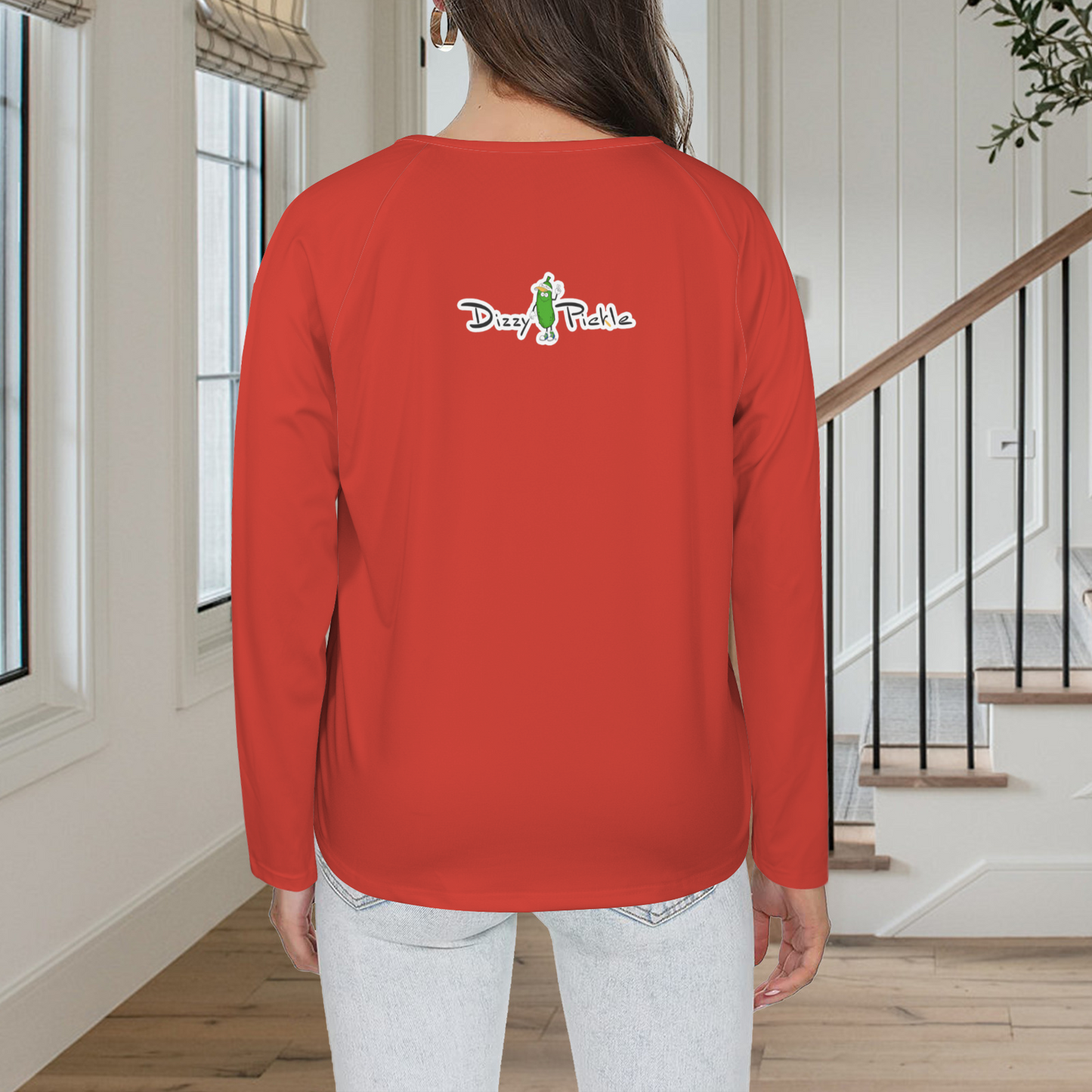 Three Button Long Sleeve Red