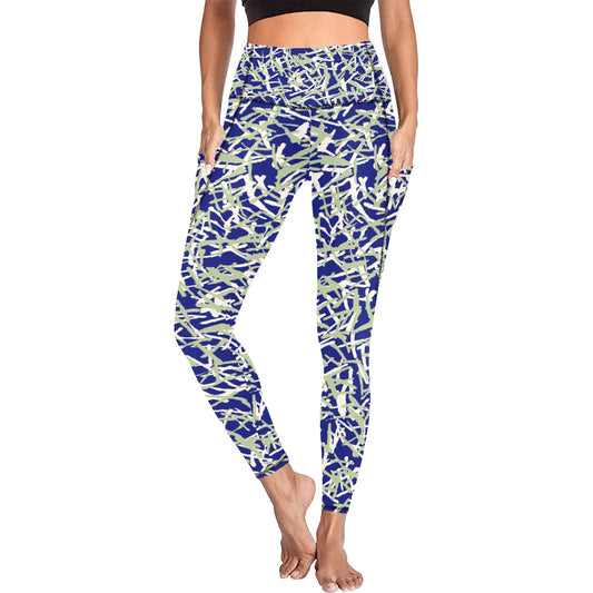 Dizzy Pickle Lesia BSC Confetti Women's Pickleball Performance Leggings (Ankle Length, High-Waisted, & Two Side Pockets)