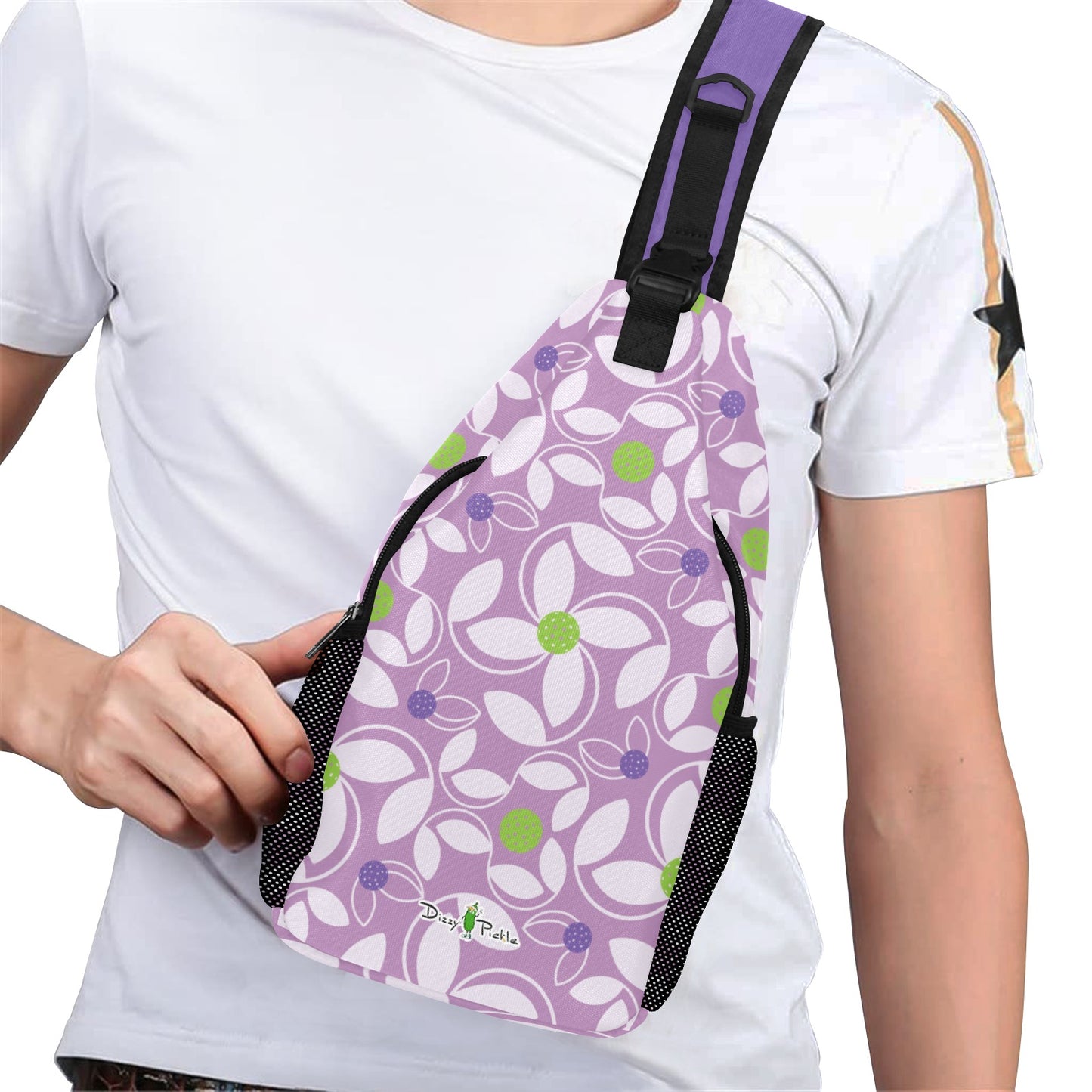 Dizzy Pickle Beth Lavender Pickleball Grab-N-Go Crossbody Casual Chest Bag