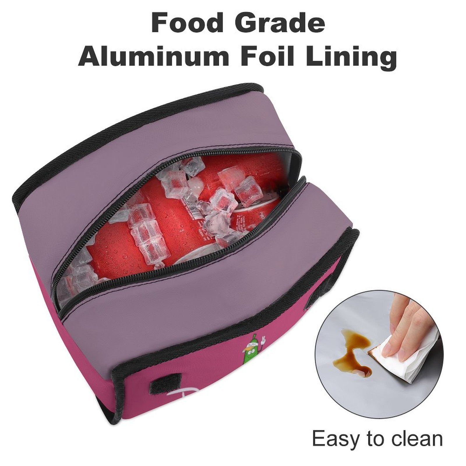 Custom Flip Top Insulated Lunch Bag Thermal Cooler Tote With Handle