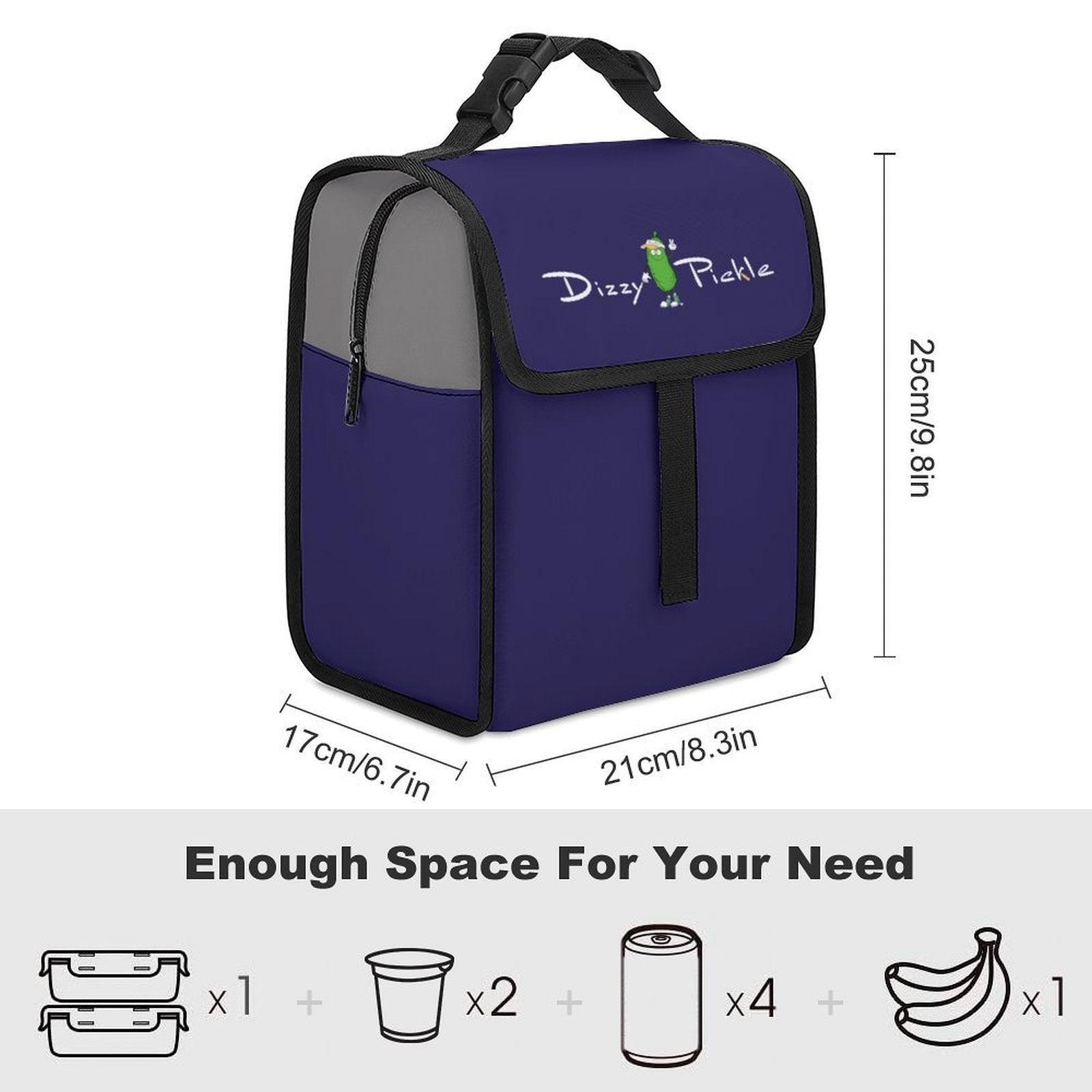 Custom Flip Top Insulated Lunch Bag Thermal Cooler Tote With Handle