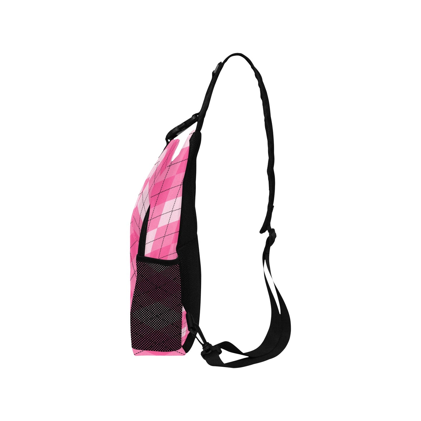 Dizzy Pickle Ashley Argyle Pink Pickleball Grab-N-Go Crossbody Casual Chest Bag